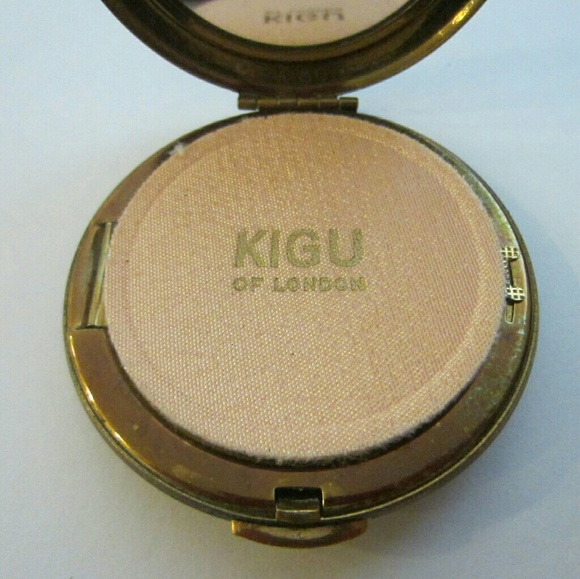Kigu of London Mid Century Marcasite Medallion Powder Compact Made in England - Picture 6 of 12